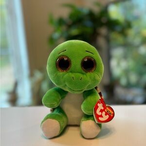 Ty Beanie Boos- Turbo (Green Turtle Plush with Sparkling Eyes)